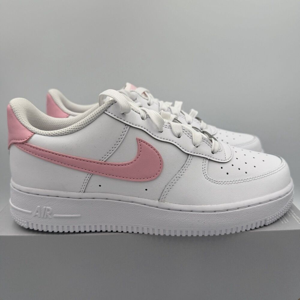Nike Air Force 1 GS White Medium Soft Pink BRAND NEW Size 7Y